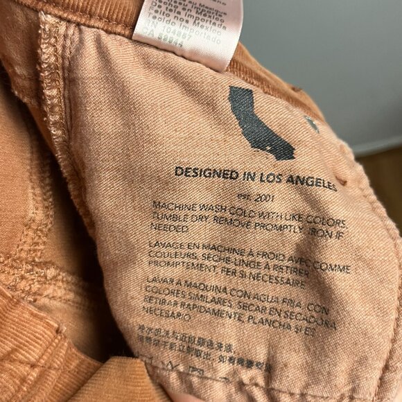AG Denim AG-ED Corduroy Pants - Straight Leg, Medium Brown/Camel Color - Picture 7 of 9